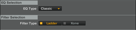Filter and EQ types