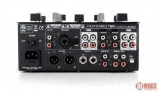 Thud Rumble TRX back panel, including direct outputs for separately routing or recording each channel.